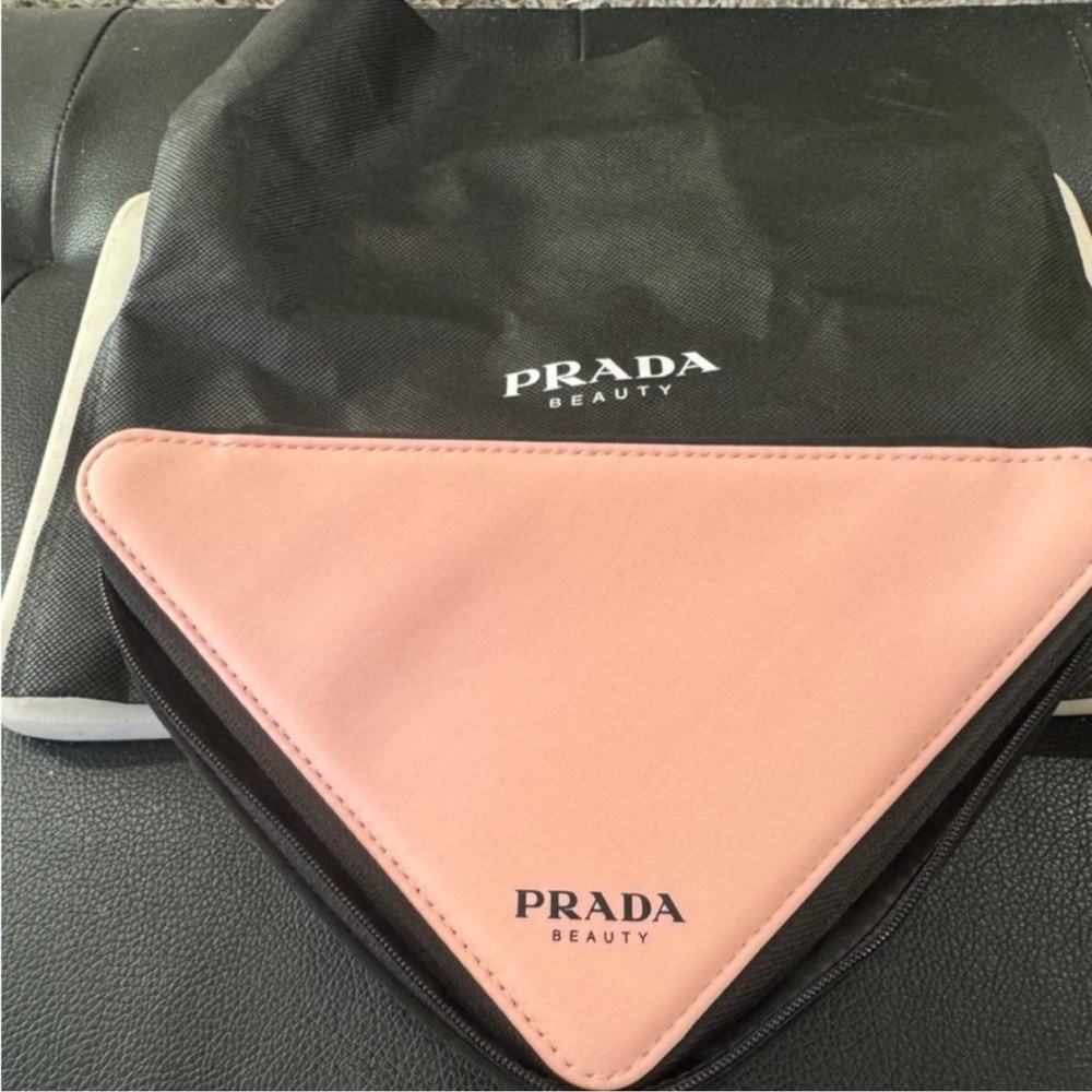 Prada Beauty Pink and Black Cosmetic Bag - Picture 6 of 16